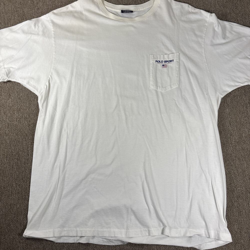 Vu Rage Polo Ralph Lauren Polo Sport Pocket T-shirt XL White